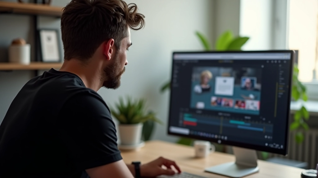 Pantalla mostrando secuencia de storyboard para estructura de video de 60 segundos con bloques de tiempo marcados